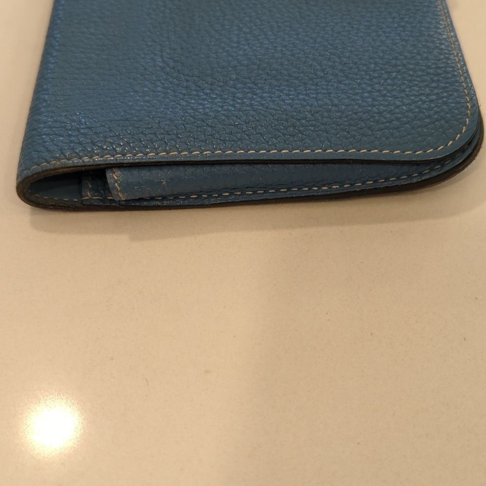 Hermès Dogon Duo Wallet Blue Jean Togo - Picture 12 of 14